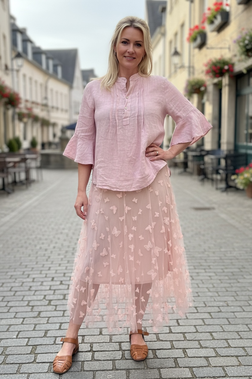 Wilda linenshirt dusty pink