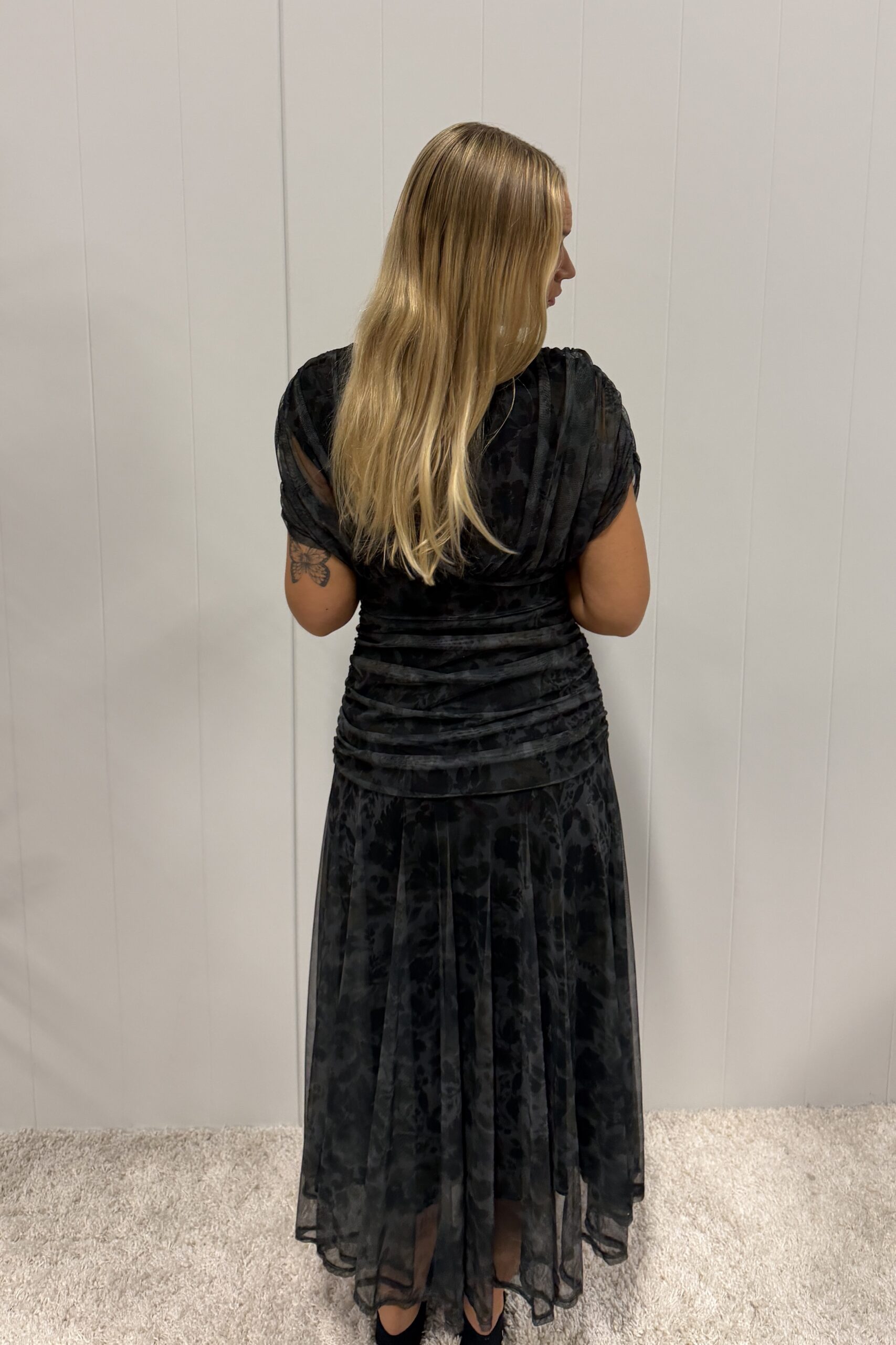 Velvet Bloom Dress Black - Bild 2